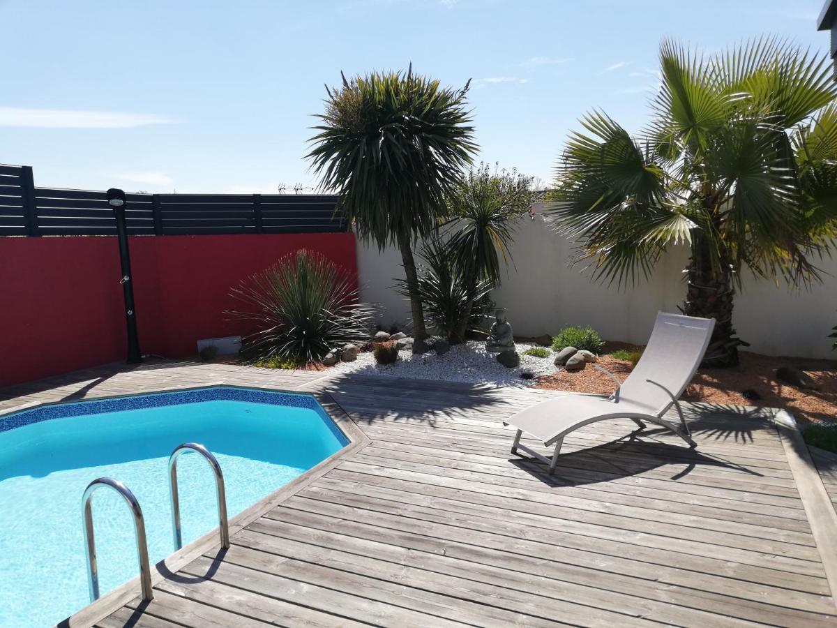 Studio Independant Chez L'Habitant Avec Piscine Et Cuisine Exterieures La Rochelle  Buitenkant foto